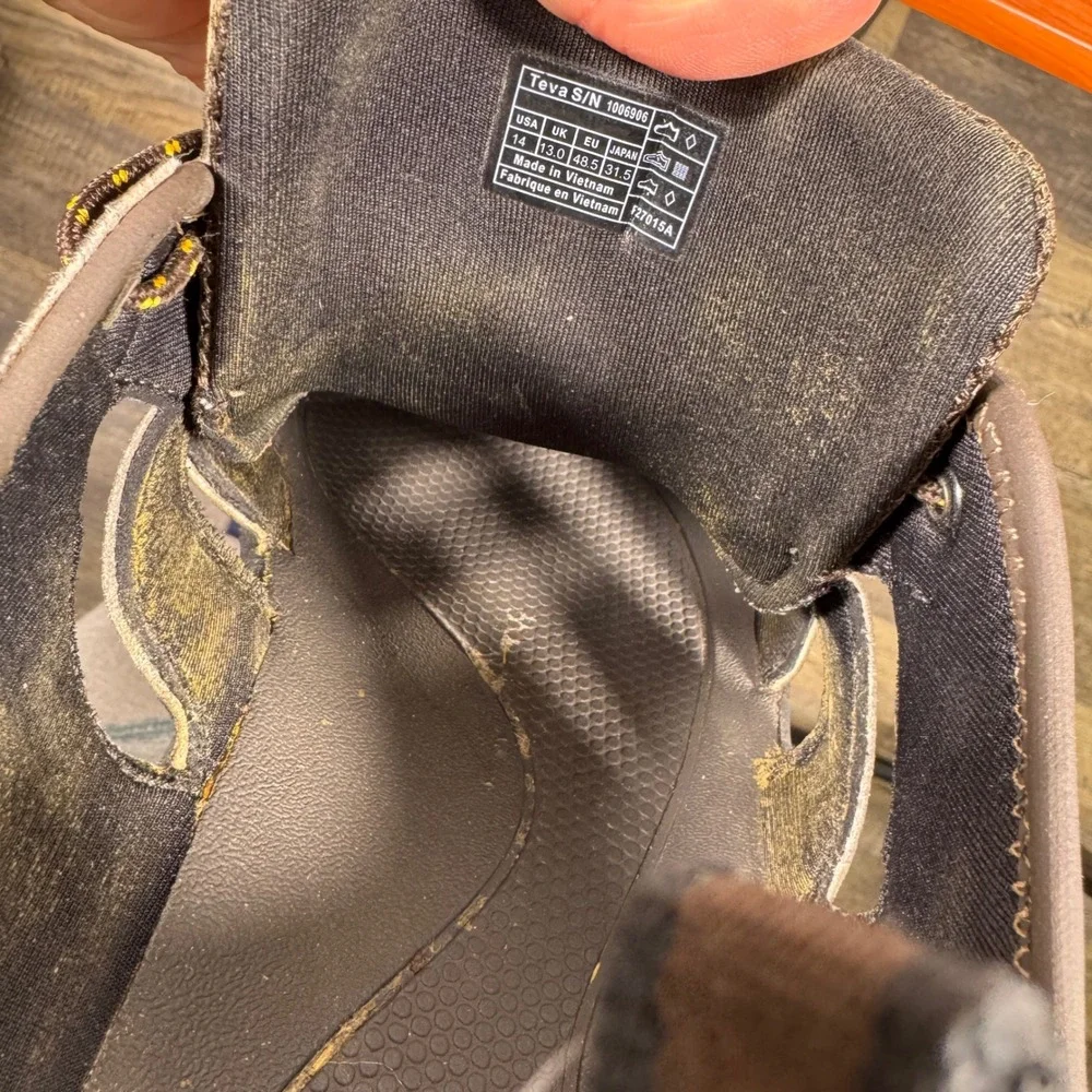 Teva Forebay Mens Hiking Sandals Trail Outdoor Collapsible Heel Size 14 Gorpcore